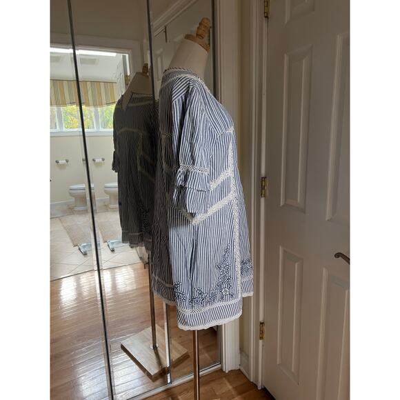 NWOT Free People Sunny Day Embroidered Striped Dress - Picture 5 of 16